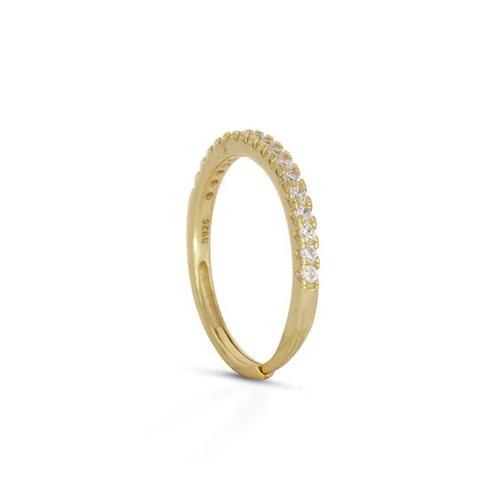 Anello Dilvdò Donna Half Eternity in Argento Zircone ANVEROB - ANVEROB